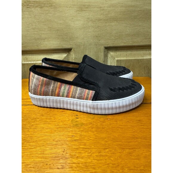 Reba by Justin RML080 Alice Black Suede Multi Color Stripe Western Sneaker 9 M - Picture 3 of 7